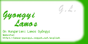 gyongyi lamos business card